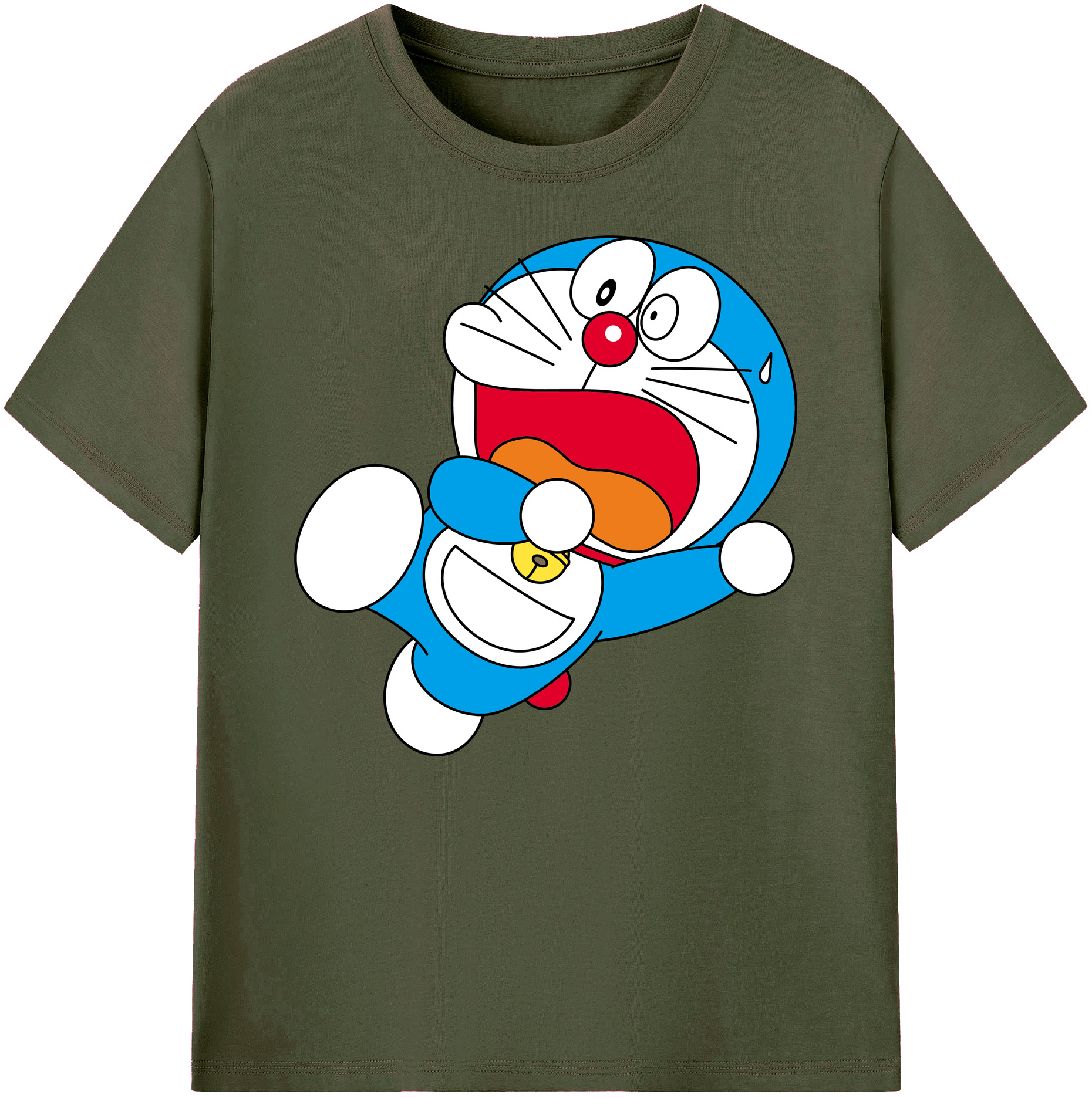 （画像用） ドラえもん Doraemon 綿100％ メンズ半袖Tシャツ｜肌触りやわらか＆通気性